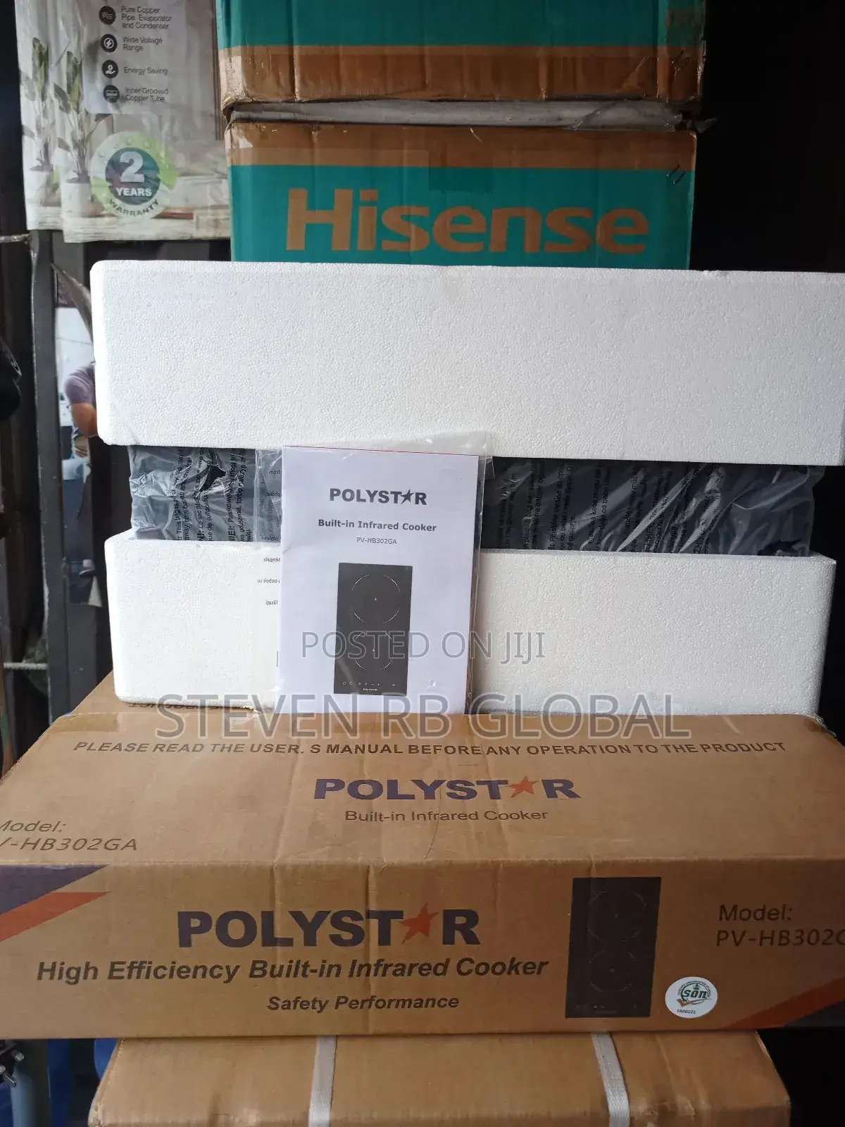 Polystar Double Burner Infrared Cooker (Pv-Hb302ga)