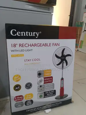 Century FRC-45 18-Inch Rechargeable Fan - Perfect for Large Rooms