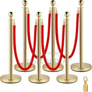 Basec Bas-SPGM Gold Stainless Steel Stanchion –Manual, 3 Poles