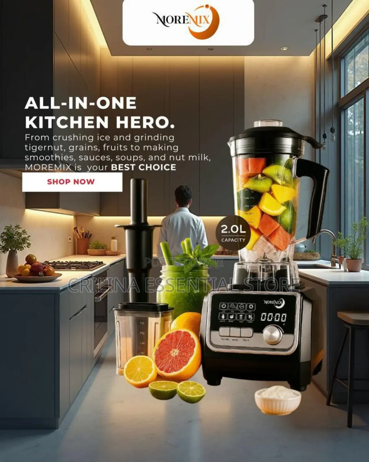 100% Copper Moremix 2-in-1 Powerful Blender
