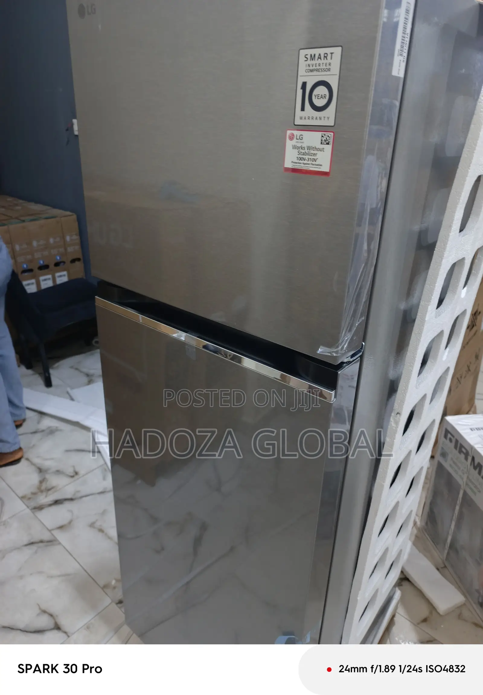 Lg 260l Platinum Silver Steel Refrigerator
