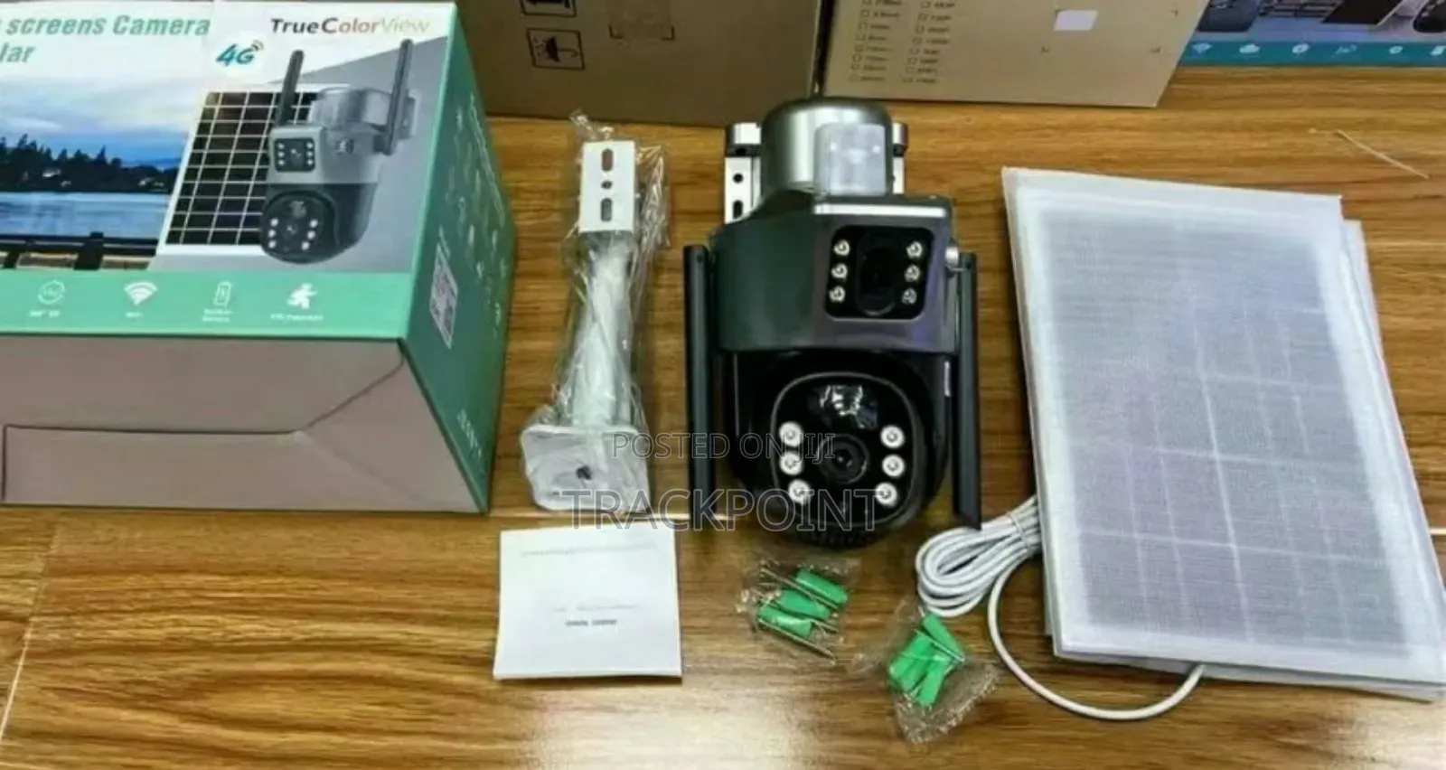 Dual-Lens Rechargeable Solar-Powered CCTV Camera