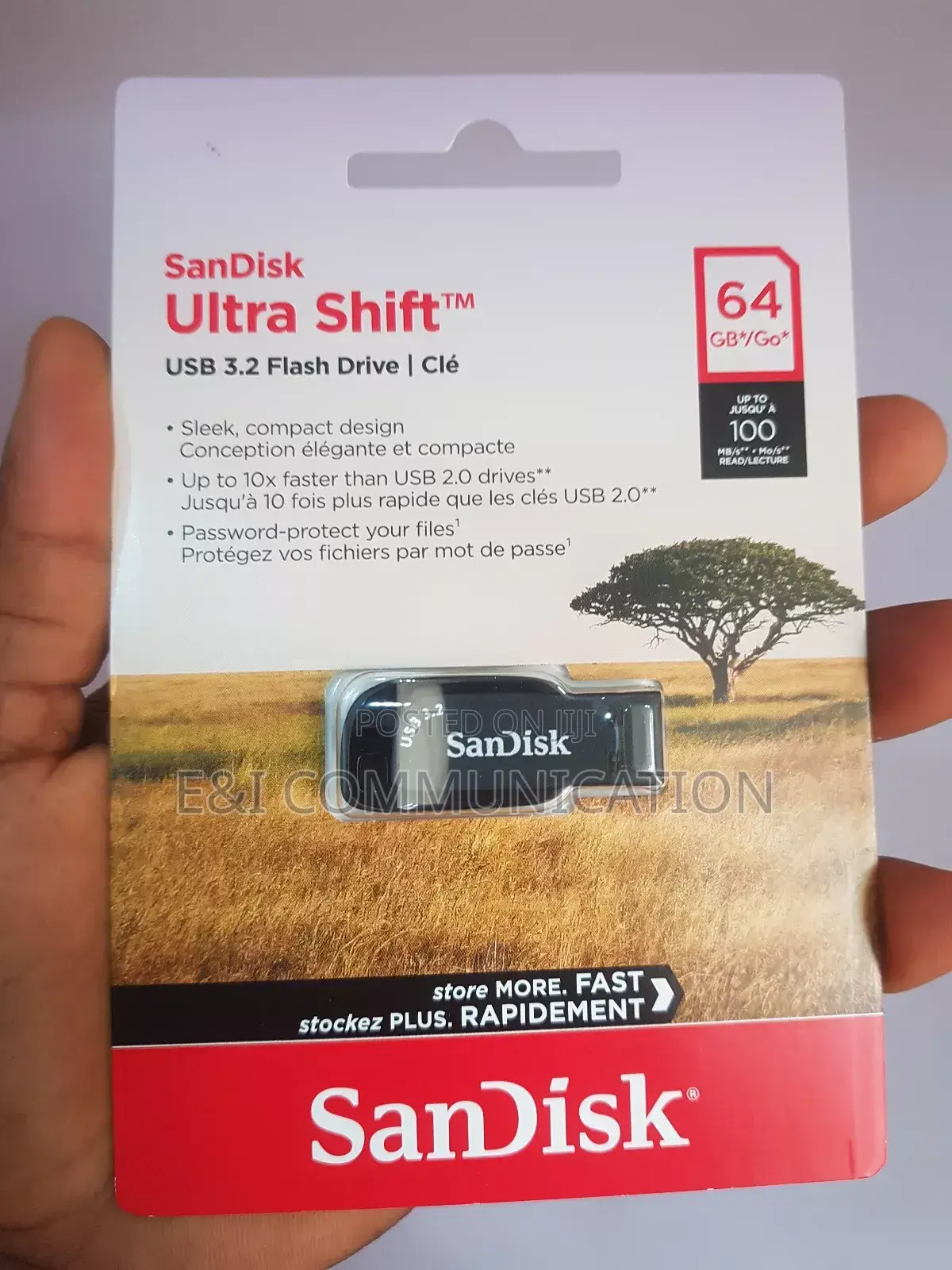 Sandisk 3.1 64gb Flash Drive, High Speed.