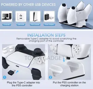The Dobe Dual Charging Dock for Ps5 Controllers