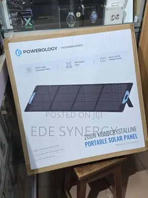Powerology 200w Monocrystalline Portable Solar Panel