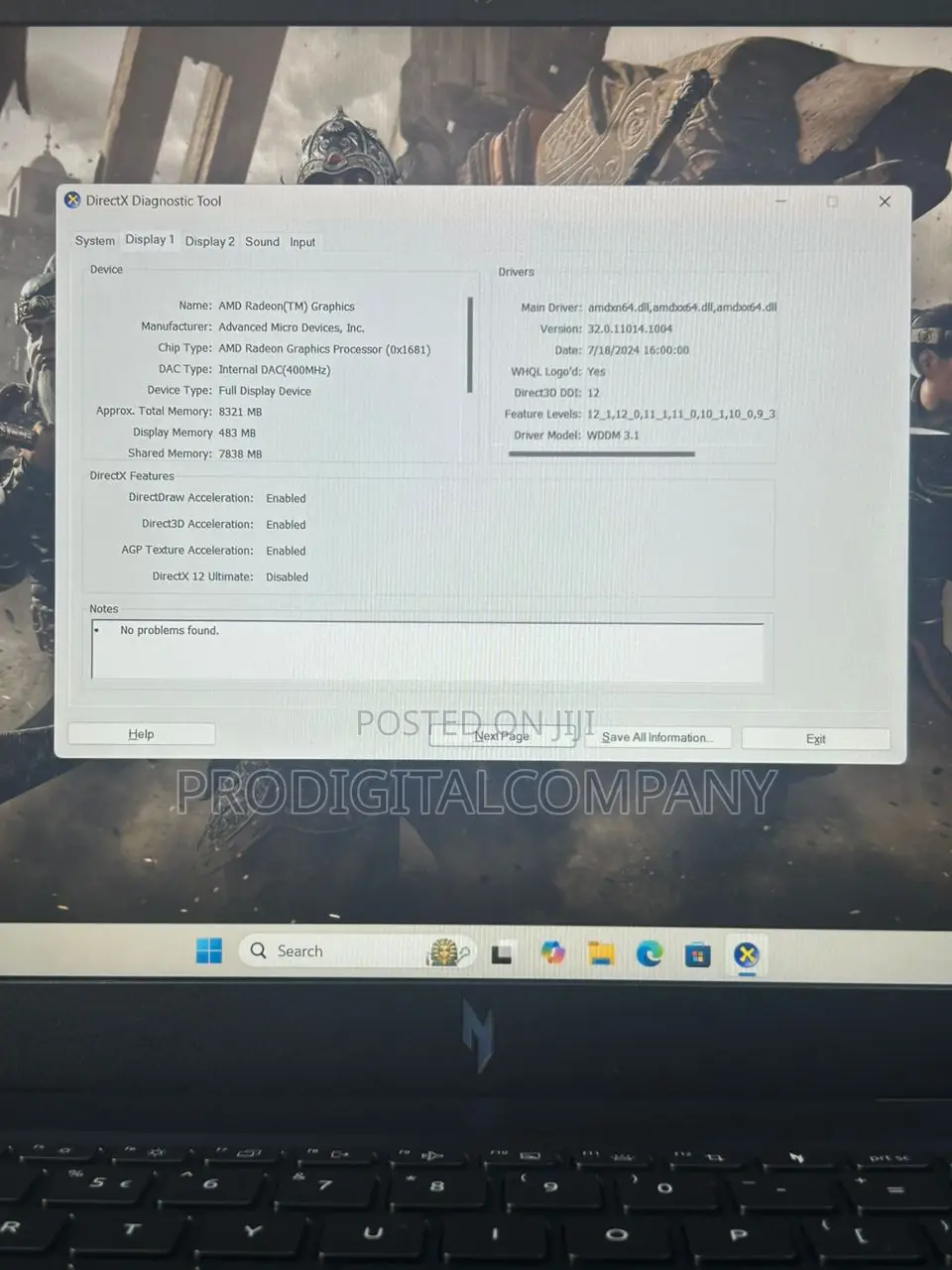 Laptop Acer Nitro 5 16GB AMD Ryzen 5 SSD 512GB