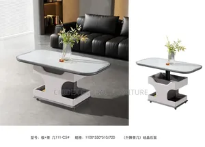 Adjustable Center Table With Marble Top