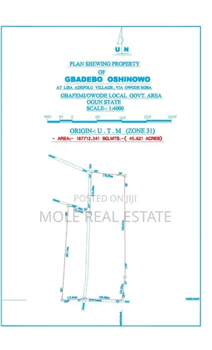 365 Acers of Farm/Industral Land Alapako Foursquare Ogun State
