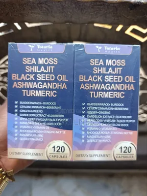 Sea Moss Shilajit Black Seed Oil, Ashwagandha Turmeric