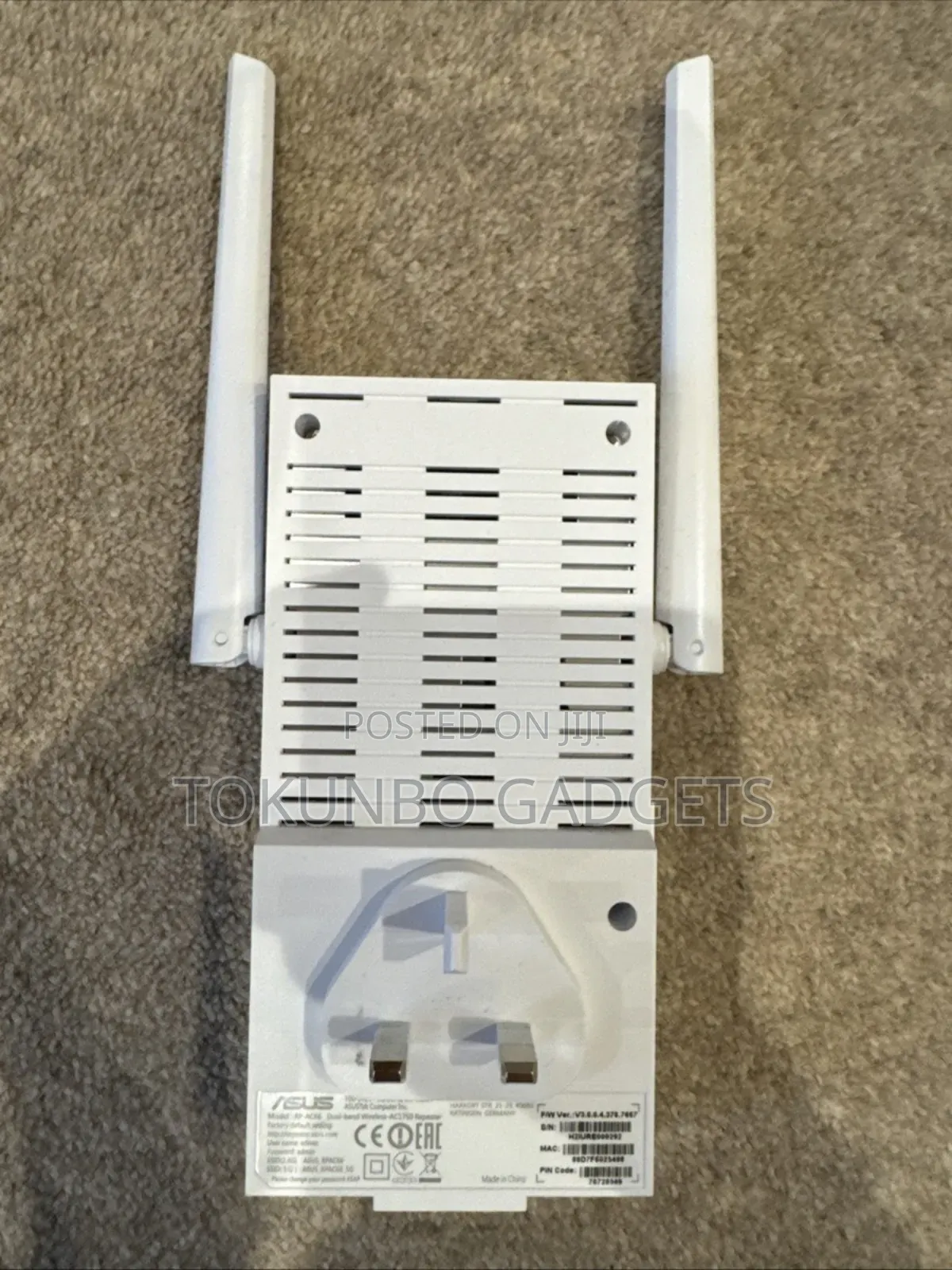 Asus Rp-Ac66 Ac1750 Wall-Plug Dual Band Range Extender,