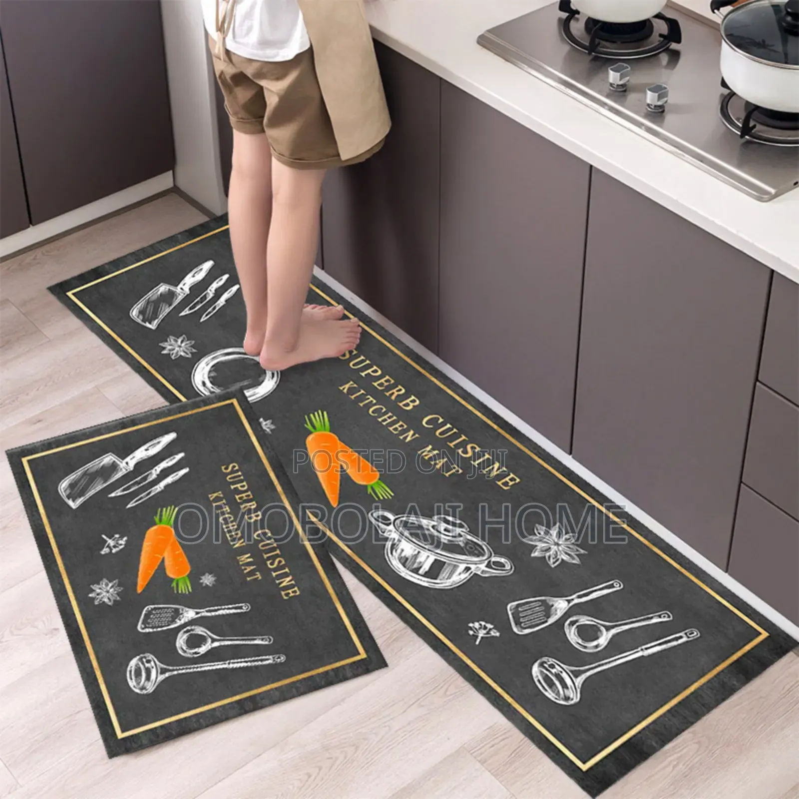 2 in 1 Anti Slip Kitchen Mat