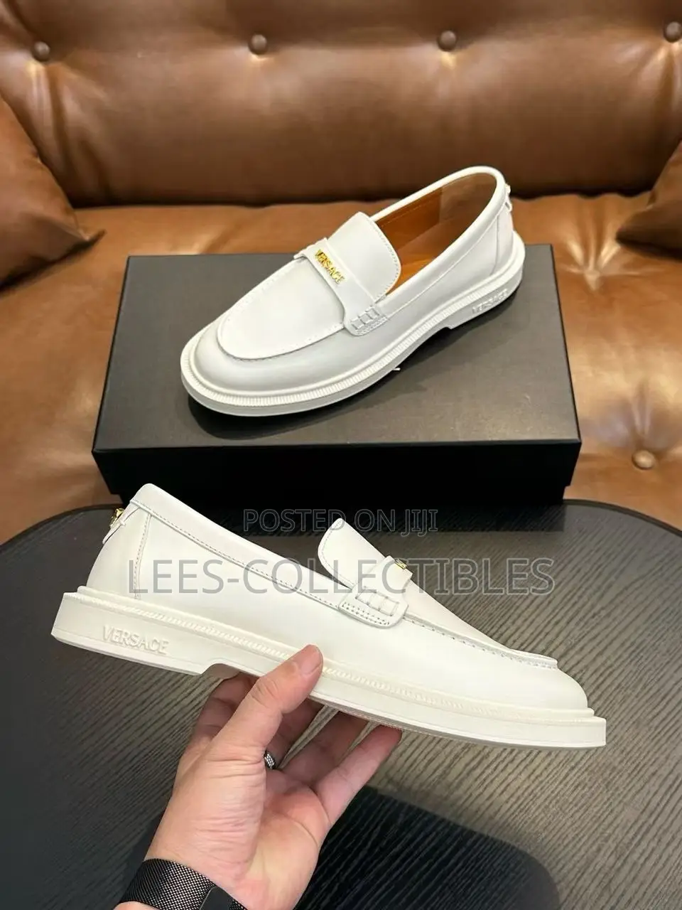 First Graded Versace Leather Loafers