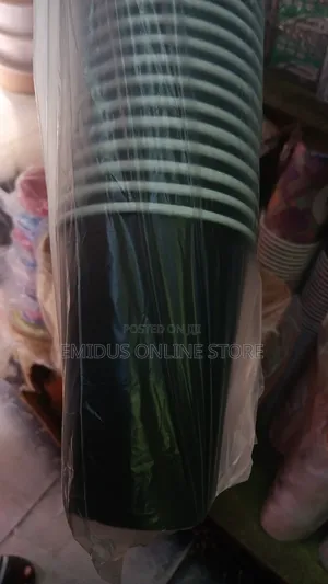 12oz Black Paper Cups Pack of 50 PCS