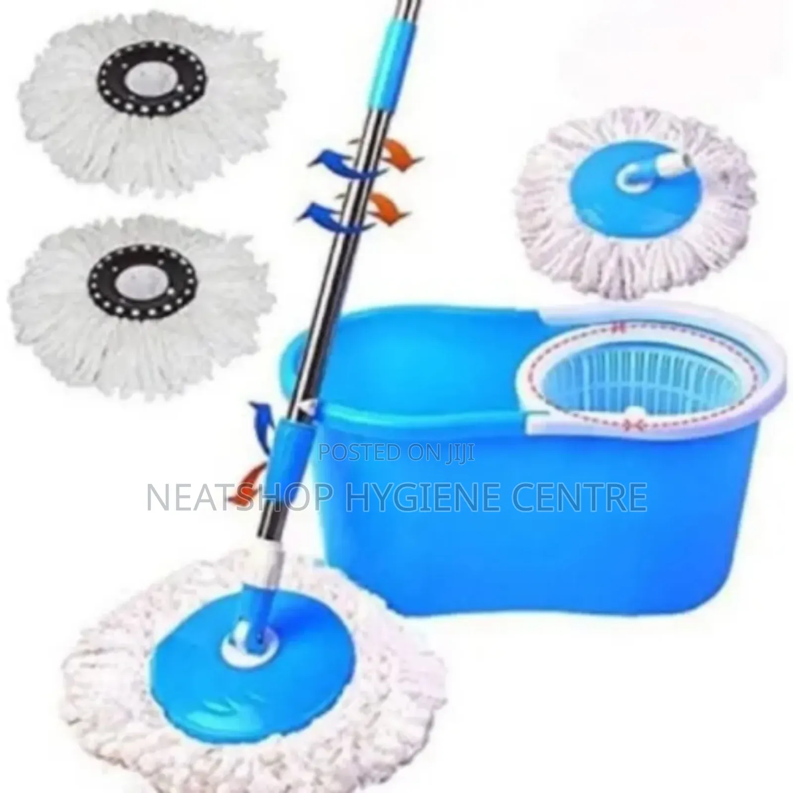 Eight Rotating Mops + Mop Stick