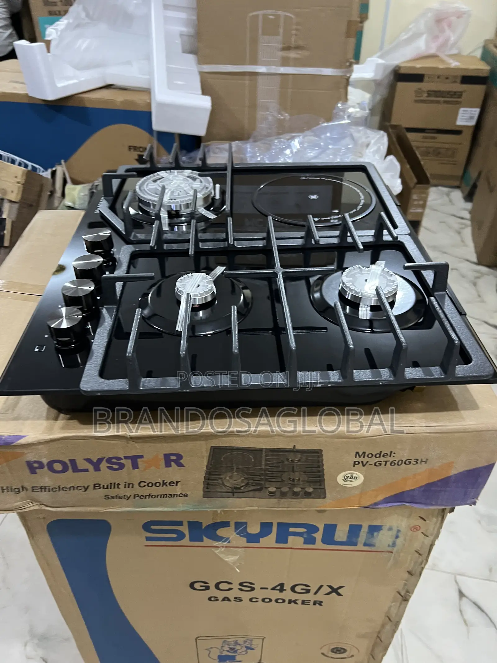 Polystar Pv-Gt60g3h Built in Gas Hob – Compact Kitchen Model