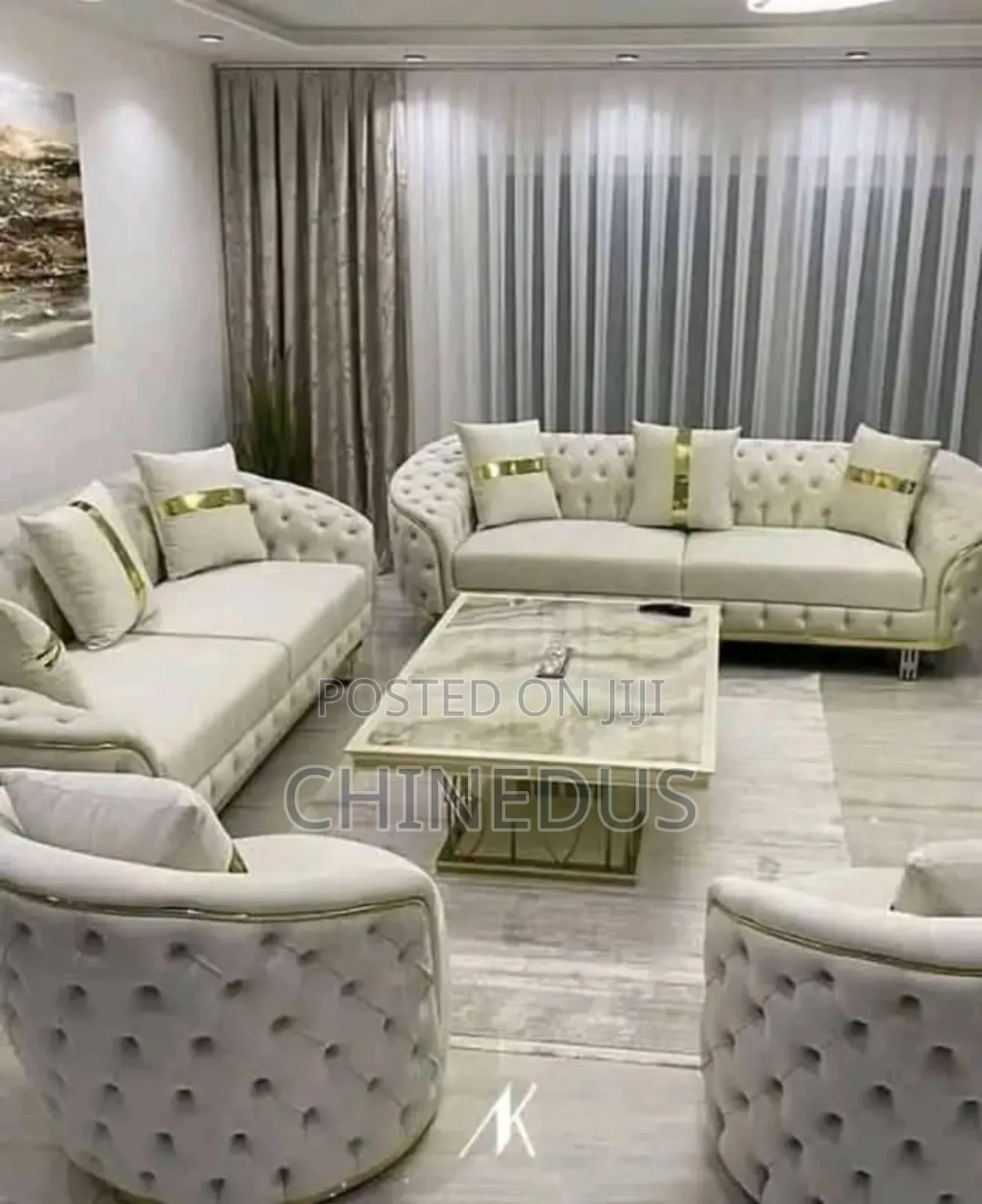 Comfortable/Luxury Quality Chairs With Gold Legs