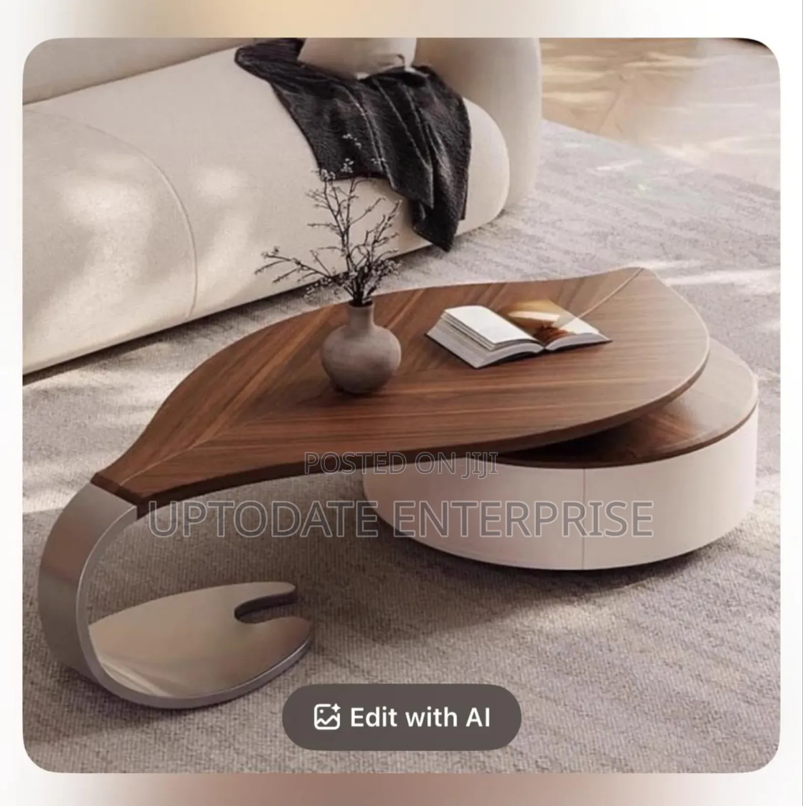 Modern Wood Top Center Table
