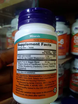 Now Copper Glycinate 3mg Albion Copper X 120 Tablets