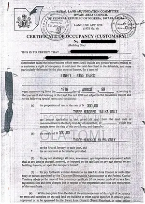 Certificate of Occupancy
