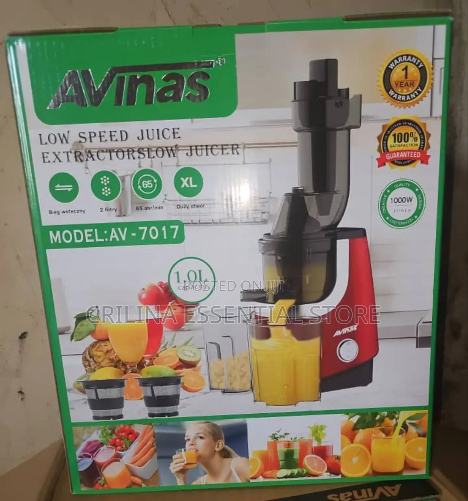 Avinas Low Speed Juice Extractor Slow Juicer(1000w)
