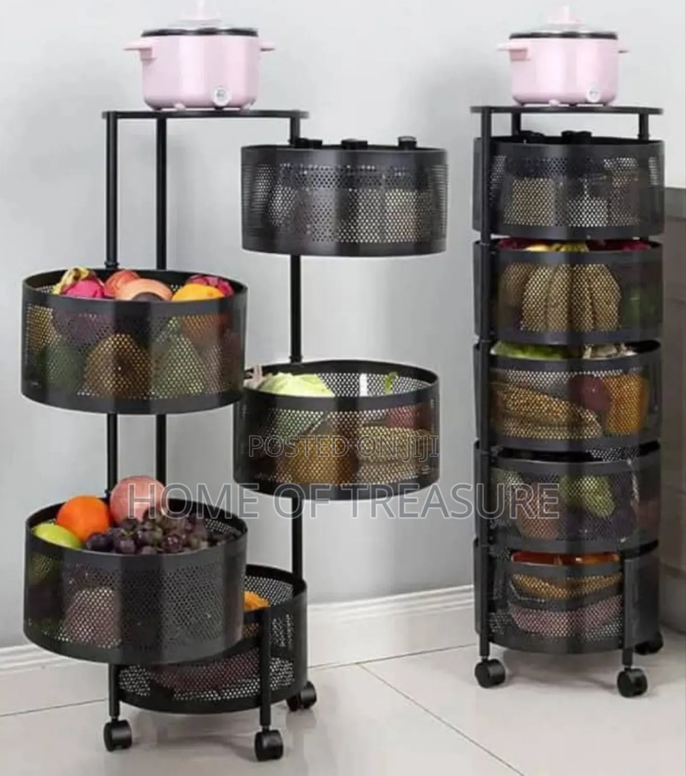Multi-Layered Rotating Storage Rack