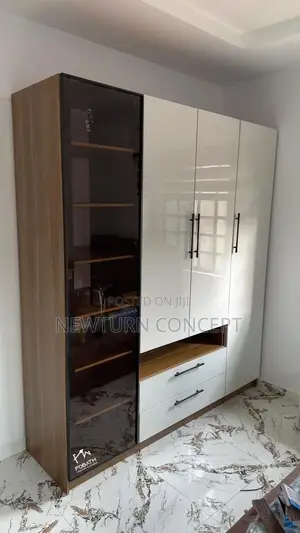 Luxury Glass and Wood Wardrobe