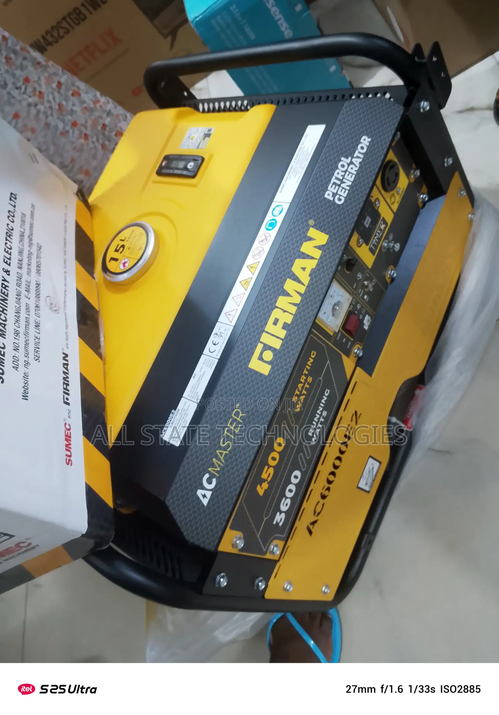Brand New Firman 3.5kva Generator – Auto Start + Key Ignition