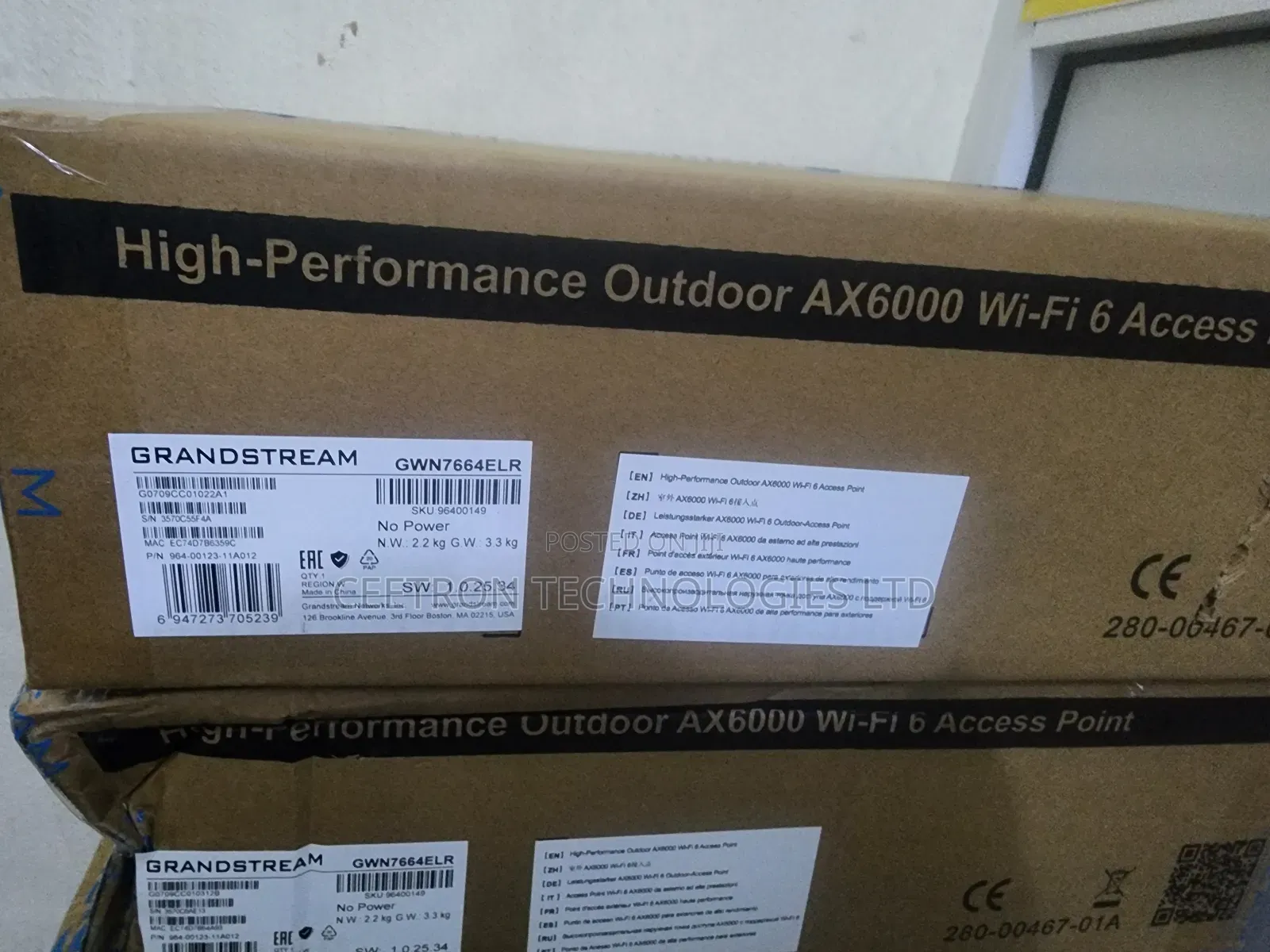 Grandstream Gwn7664elr Wifi 6 Access Point
