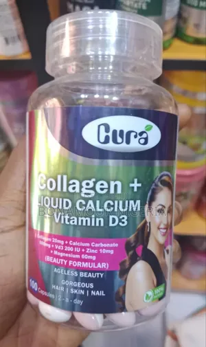 Cura Collagen + Liquid Calcium + Vitamin D3 X100 Caps