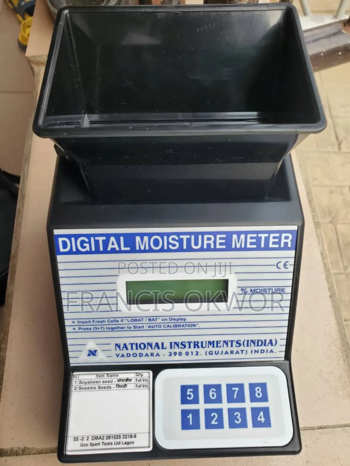 Moisture Meter for Soyabean and Sesame Seed. 2 in 1