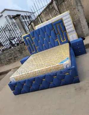 Luxury 6by6 Bed With Side Drawers Without Mattress
