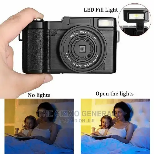 Digital Vlogging Camera 3" Flip Screen Retractable Flash