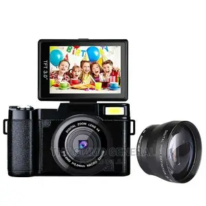 Digital Vlogging Camera 3" Flip Screen Retractable Flash