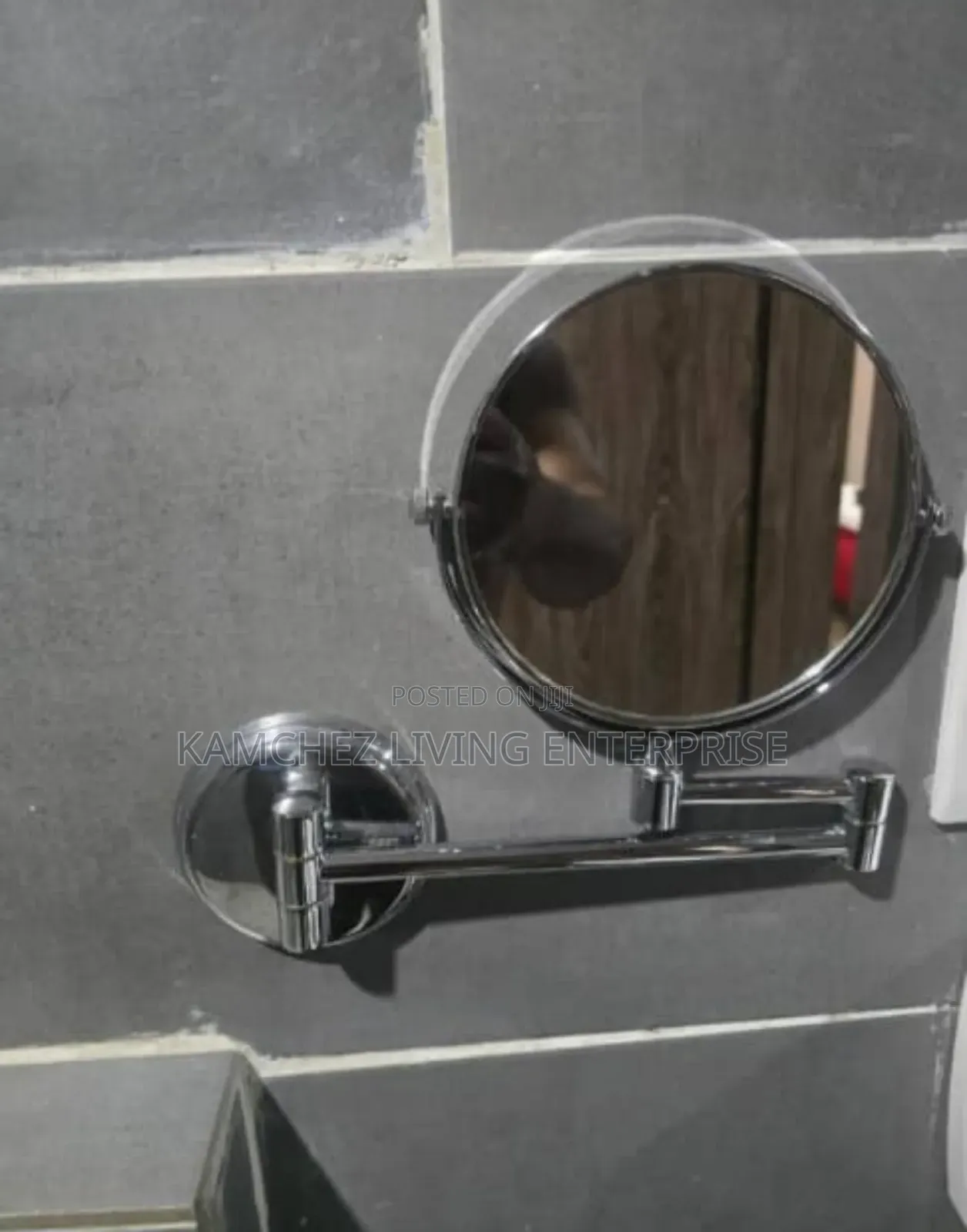 Wall-mounted Double-sided Magnifying Mirror Chrome