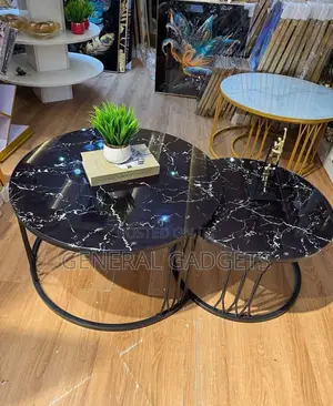 2 in 1 Faux Marble Center Table