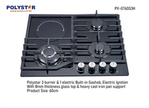 Polystar 3 Burner 1 Electric Built-in Gashob