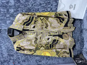 Luxury Versace Shirt For Men Gold Design