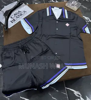 Luxury Casablanca Shirt And Short Black