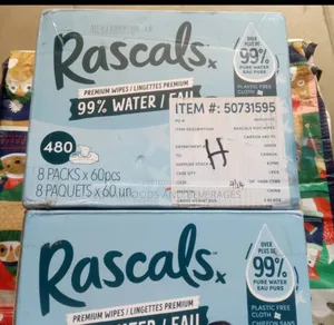 Rascal Premium Wipes (8 Packs ×60pcs)