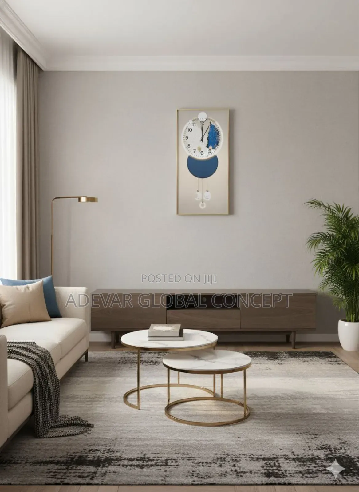 40by80cm Beautiful Art Wall Clock
- Different Designs Available