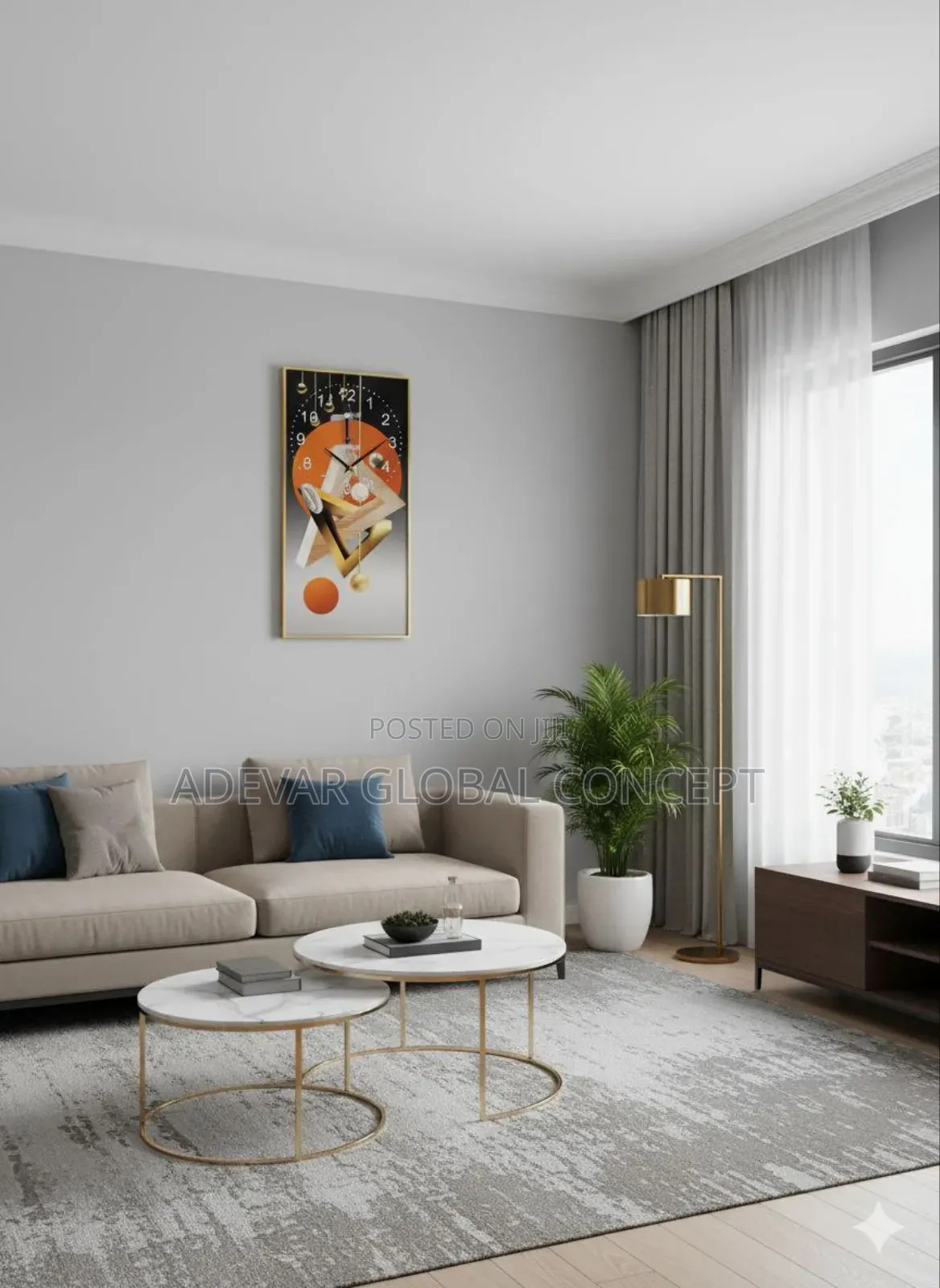 40by80cm Beautiful Art Wall Clock
- Different Designs Available