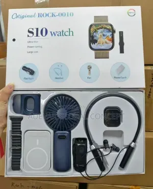 Okpu Rock 0100 Smart Watch Set
With Flash Light, Headset 
Fan, Charger