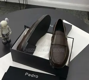 Pedro Faux Wooven Quality Luxury Men Genuine Leather Shoe