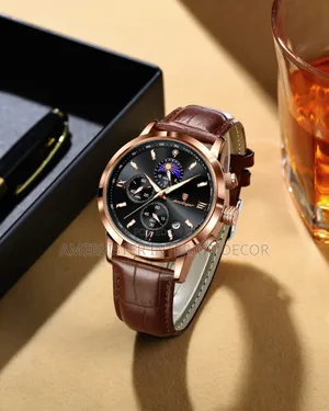 Poedagar Chronograph Men's Leather Watch