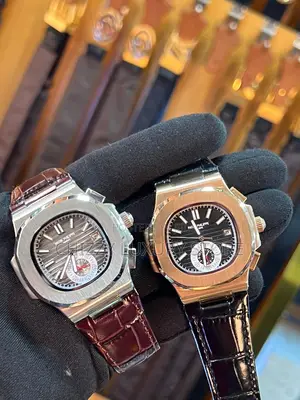 Patek Philippe Quality Luxury Men Genuine Leather Wristwatch