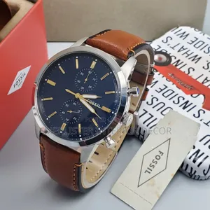 Brand New*Fossil Leather Wright Watch 
