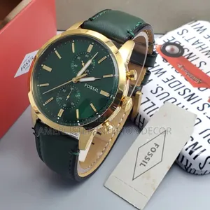 High Quality*Fossil Leather Wright Watch 