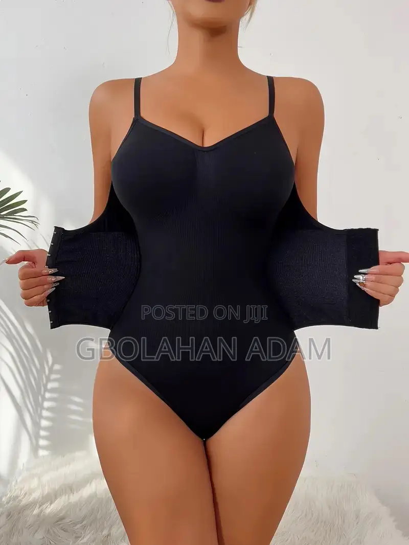 Solid Tummy Control Bodysuit With Abdominal Control