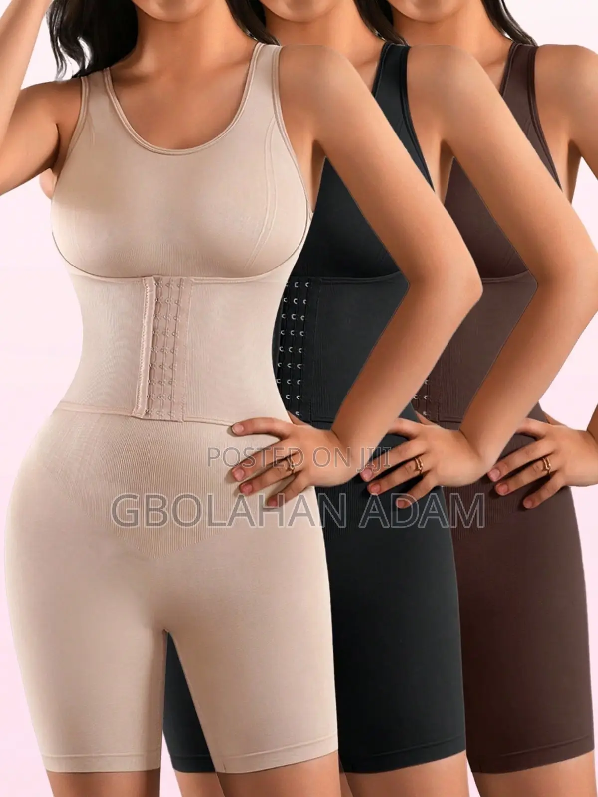 Solid Tummy Control Bodysuit With Abdominal Control