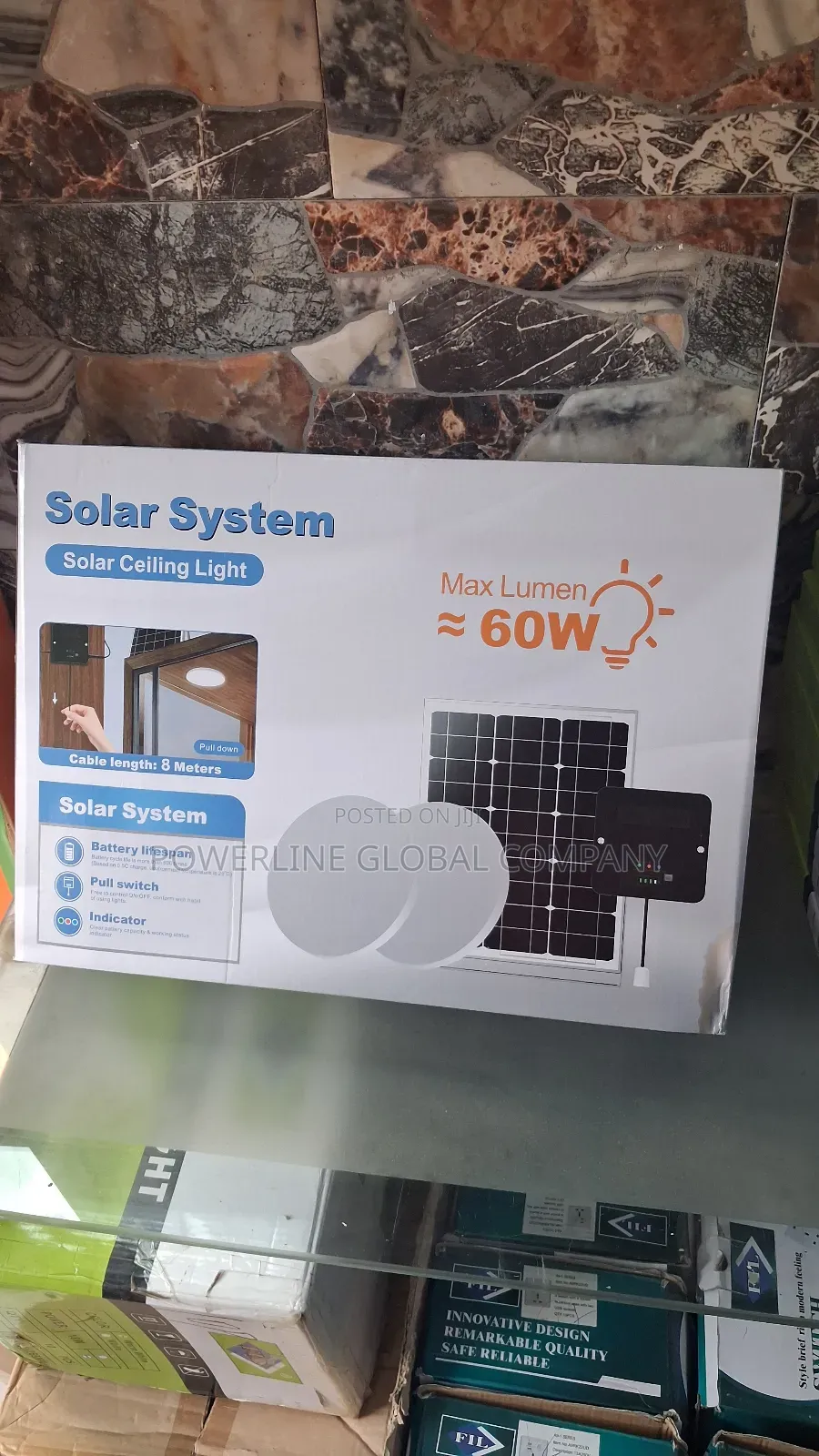 Solar Ceiling Fitting With Solar Panel for Homes / Offices/ Companies
